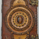 2 Tone Leather Embossed 5x7 Journal With Tiger Eye Stone