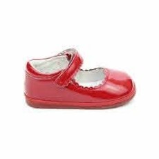 L'Amour Cara Scalloped MJ Patent Red