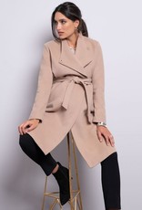 Seraphine Merino Wool Wrap Coat Camel Size 12