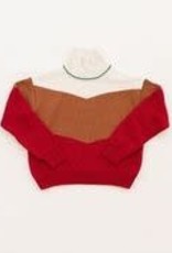 Fin & Vince Color Block Mock Sweater