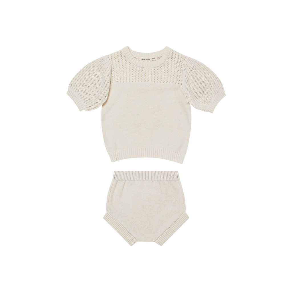 Quincy Mae Pointelle Knit Set