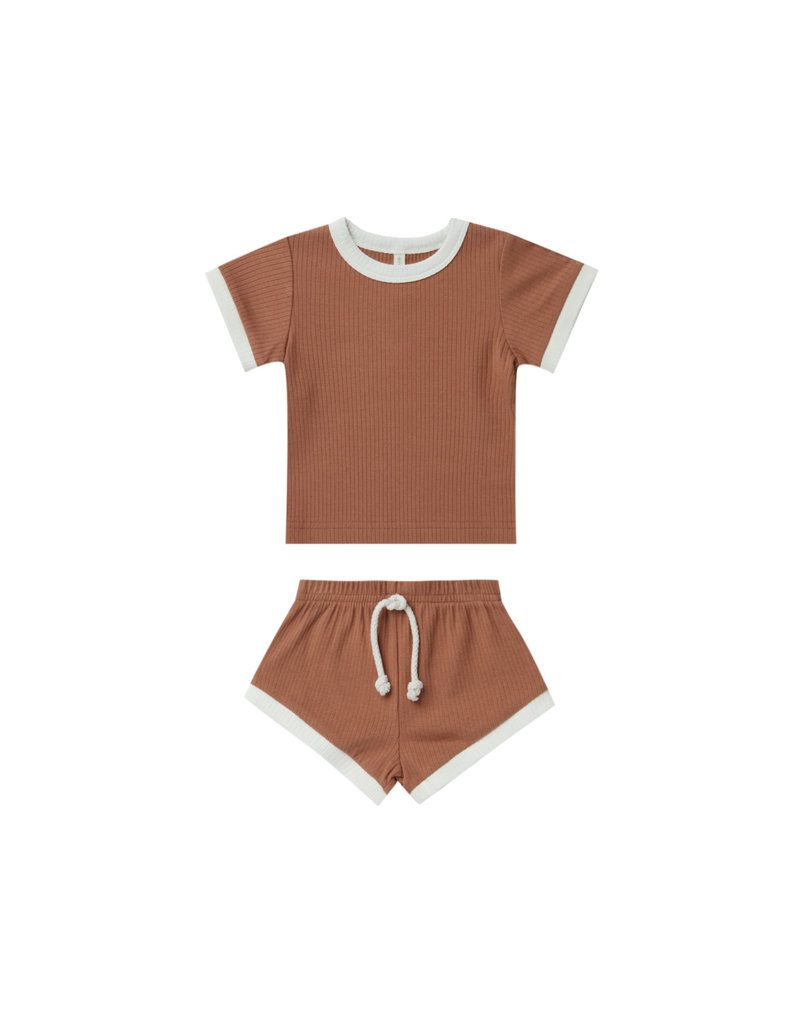 Quincy Mae Ribbed Shortie Set