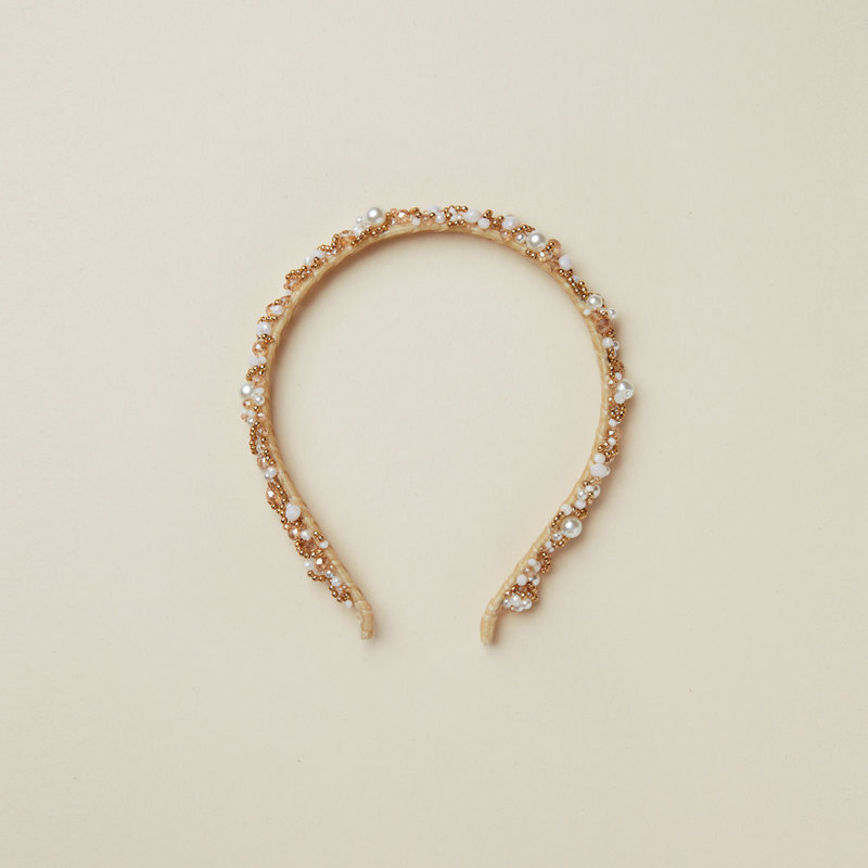 Noralee Pearl Headband-Ivory One Size