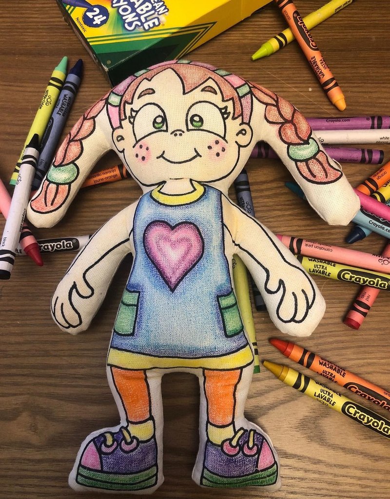 Kiboo Kids Color Your Own Doll-Girl W/Braids