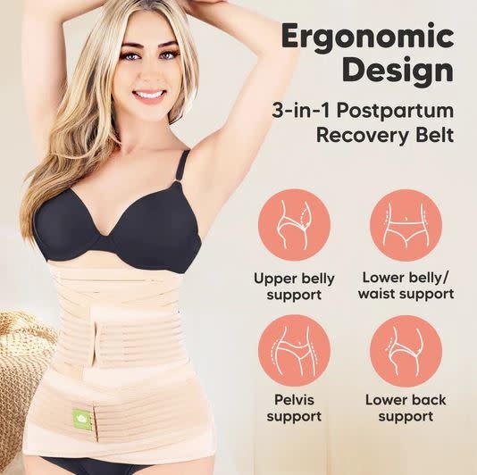 KeaBabies Revive 3 in 1 Postpartum Belt (Classic Ivory) |