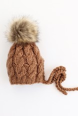 Huggalugs Aspen Pecan Cable Knit Bonnet