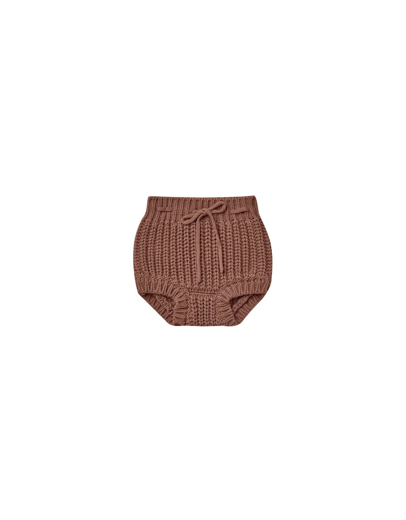 Rylee +Cru Knit Tie Bloomer Pecan 0-3M