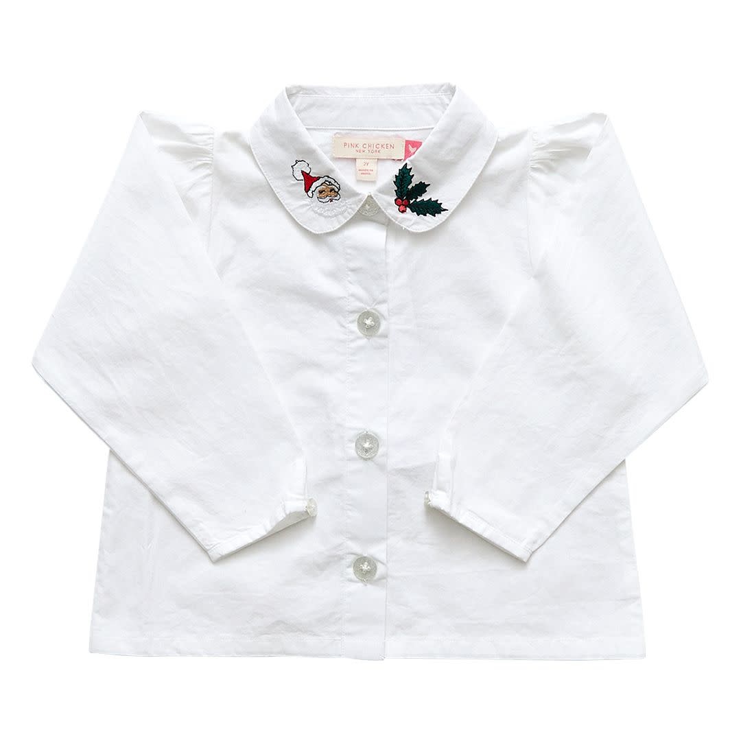 Girls Collar Shirt Baby Blues and Pink