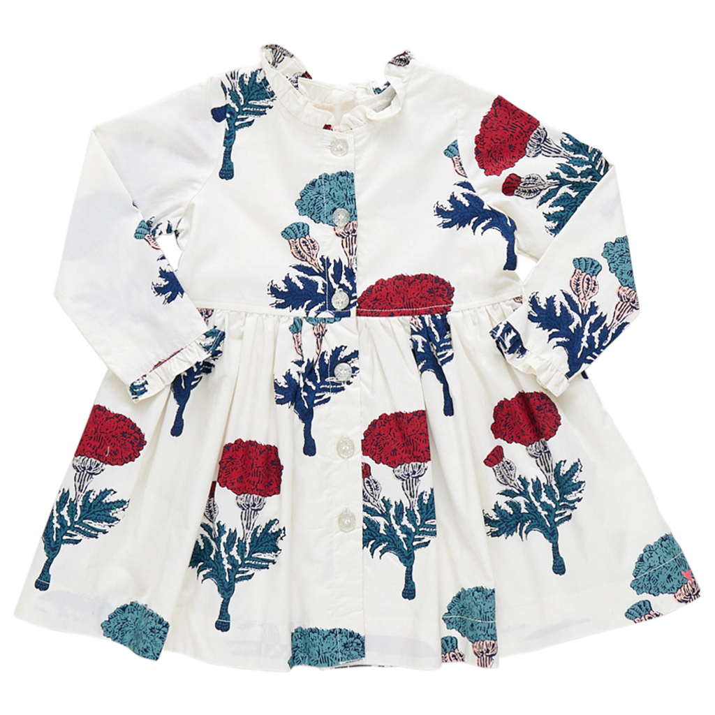Pink Chicken Girls Autumn Dress Set