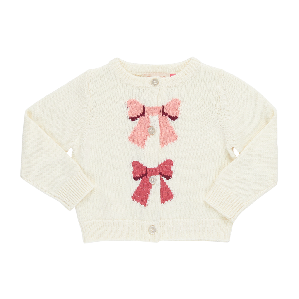 Pink Chicken Girls Maude Sweater - Cream Bows