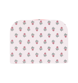 Pink Chicken nesting box - light pink tiny flower block print