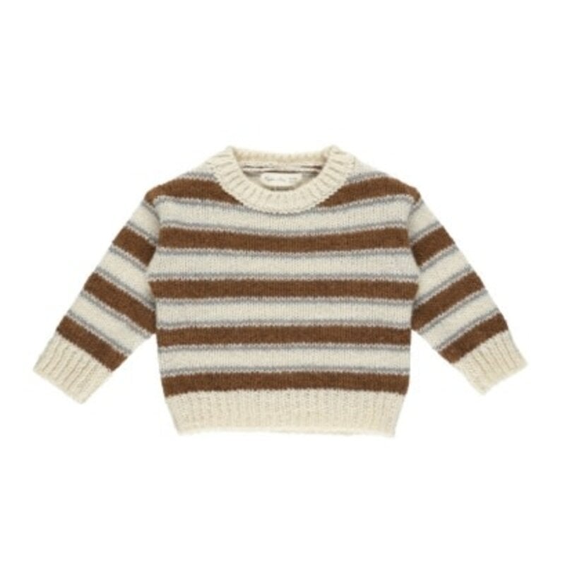 Rylee + Cru Inc. ASPEN SWEATER || SADDLE STRIPE