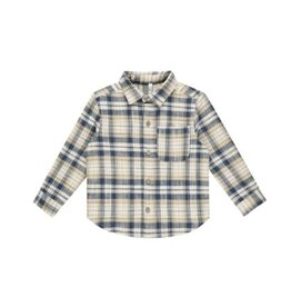 Rylee + Cru Inc. COLLARED LONG SLEEVE SHIRT || INDIGO PLAID