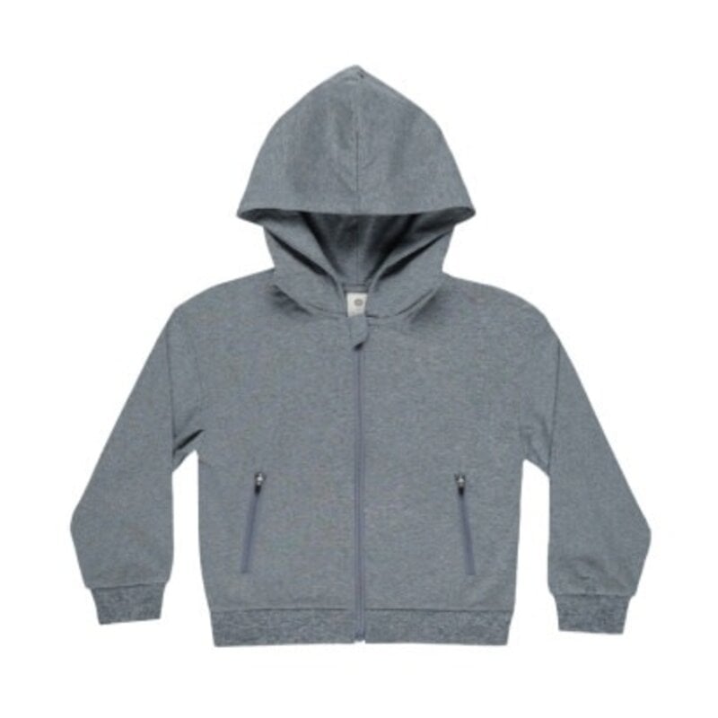 Rylee + Cru Inc. ZIP-UP TECH HOODIE | HEATHERED INDIGO