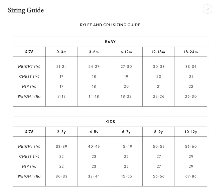 Size Guide