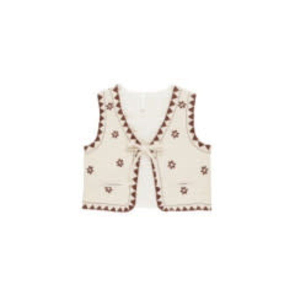 Rylee + Cru Inc. EMBROIDERED VEST || NATURAL