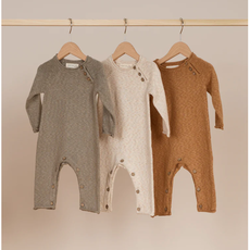 Quincy Mae COZY HEATHER KNIT JUMPSUIT || SPECKLED NATURAL