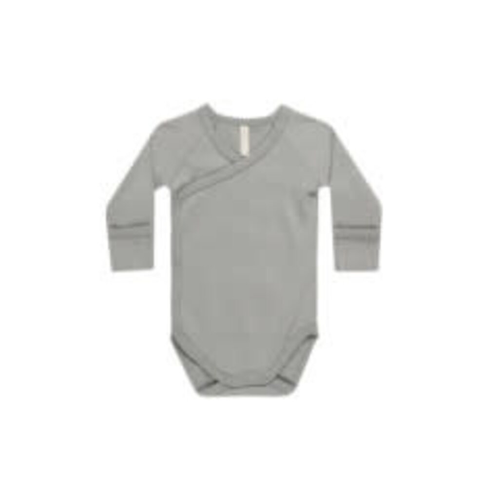 Rylee + Cru Inc. SIDE SNAP BODYSUIT || DUSTY BLUE