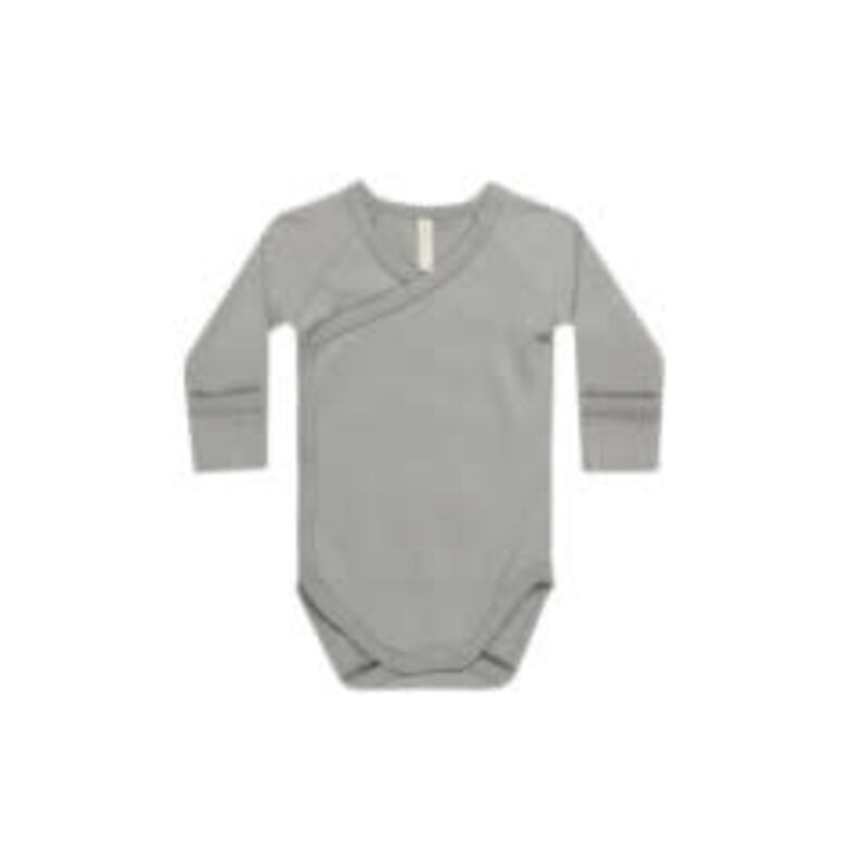 Rylee + Cru Inc. SIDE SNAP BODYSUIT || DUSTY BLUE