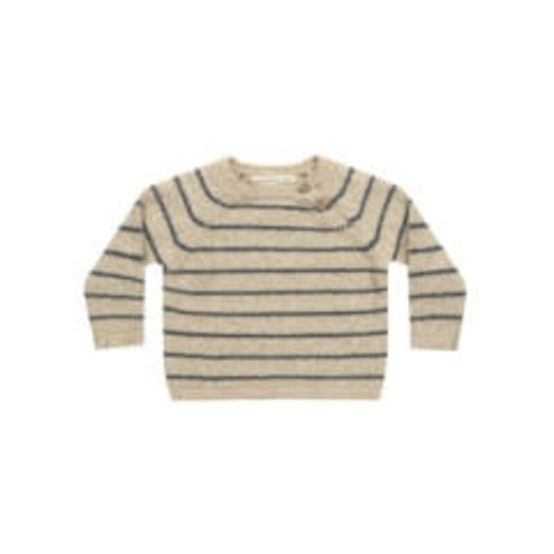 Quincy Mae ACE KNIT SWEATER || INDIGO STRIPE