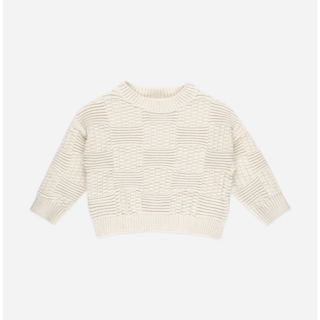 Rylee + Cru Inc. ASPEN SWEATER || NATURAL CHECK