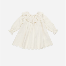 Quincy Mae LONG SLEEVE ISLA DRESS || IVORY