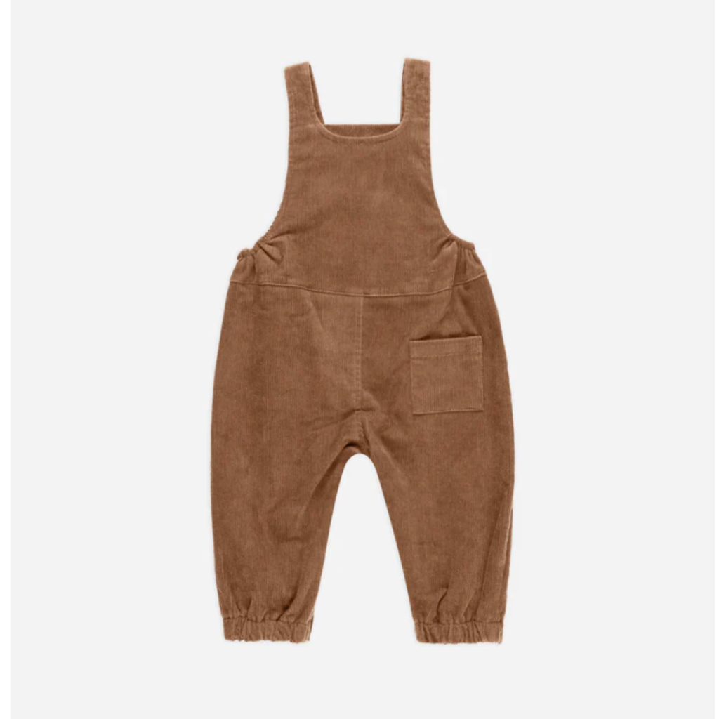 Quincy Mae CORDUROY BABY OVERALLS || CINNAMON