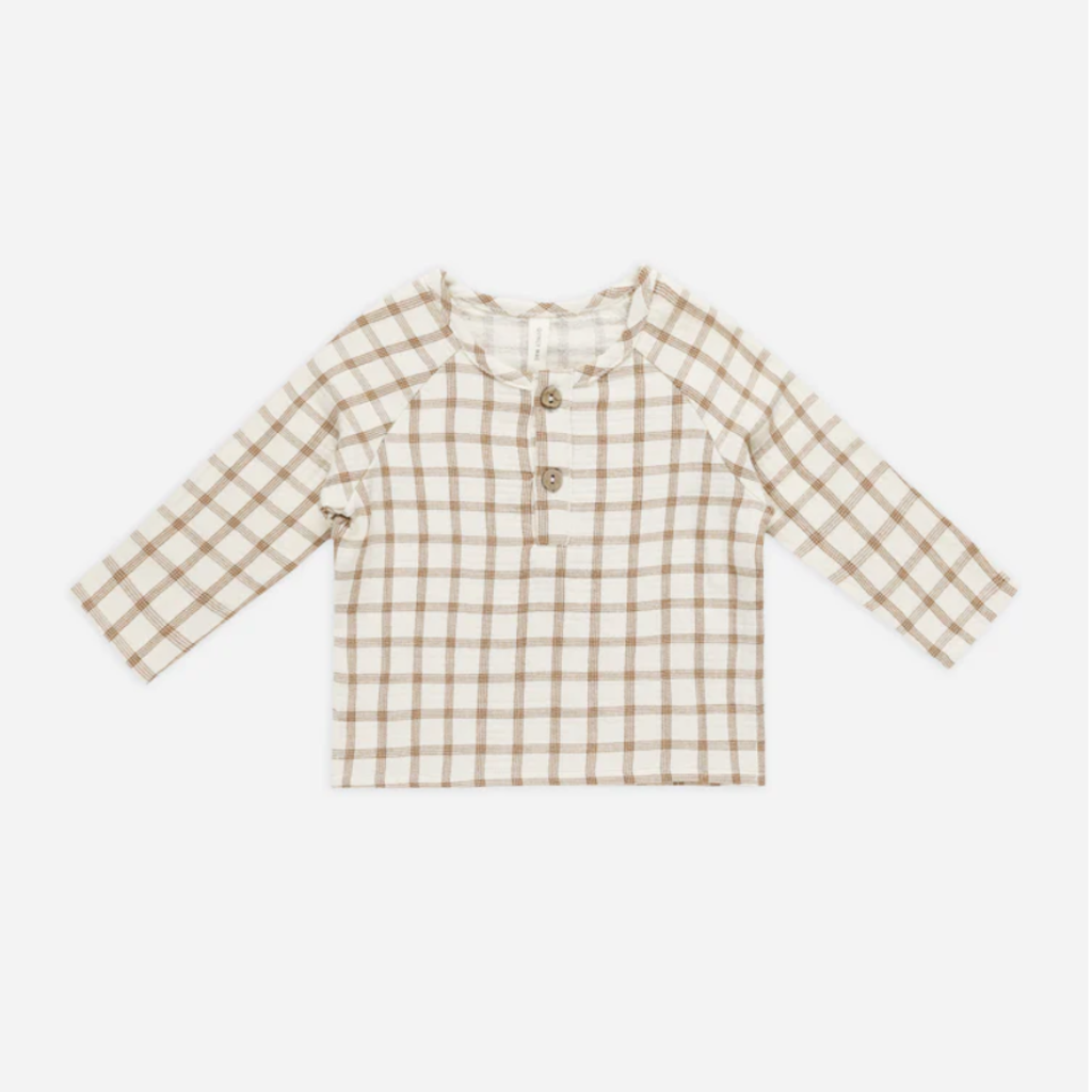 Quincy Mae ZION SHIRT || CINNAMON PLAID