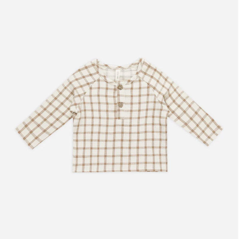 Quincy Mae ZION SHIRT || CINNAMON PLAID