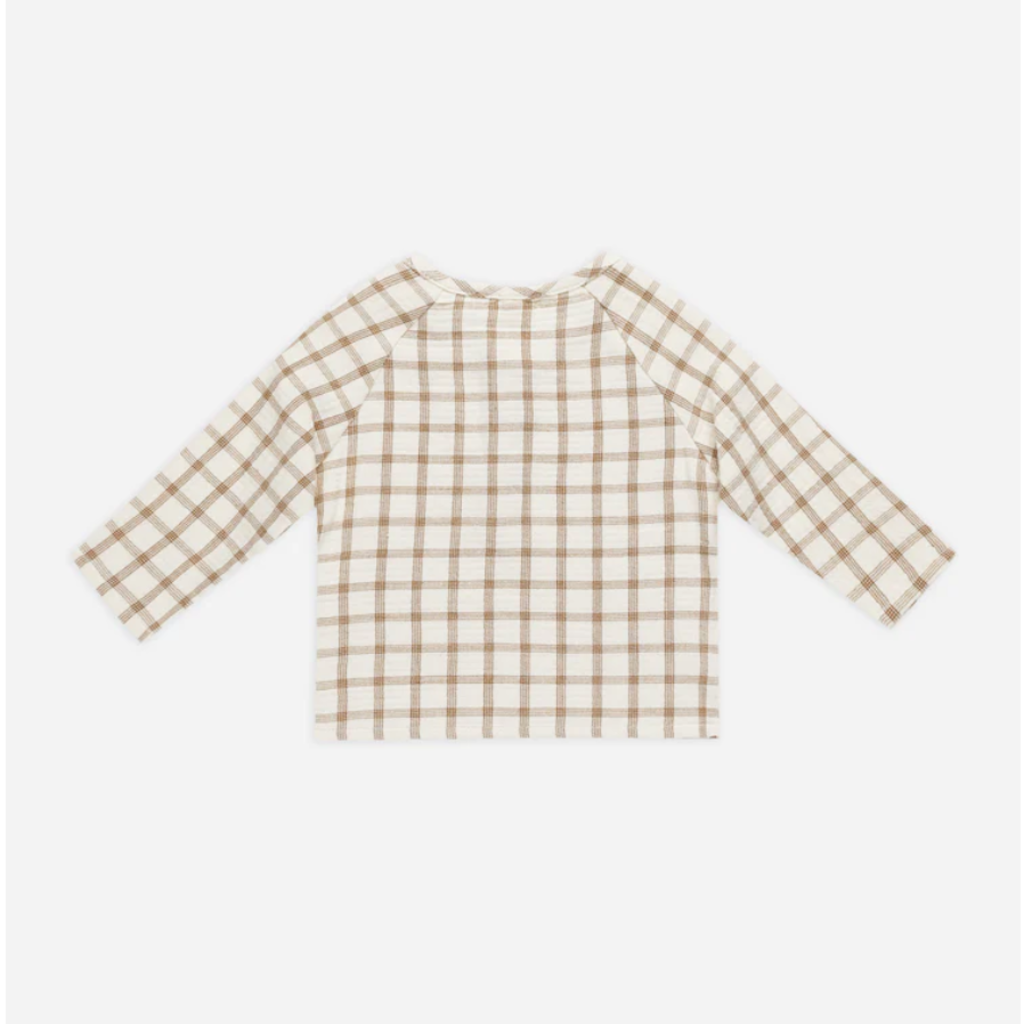 Quincy Mae ZION SHIRT || CINNAMON PLAID