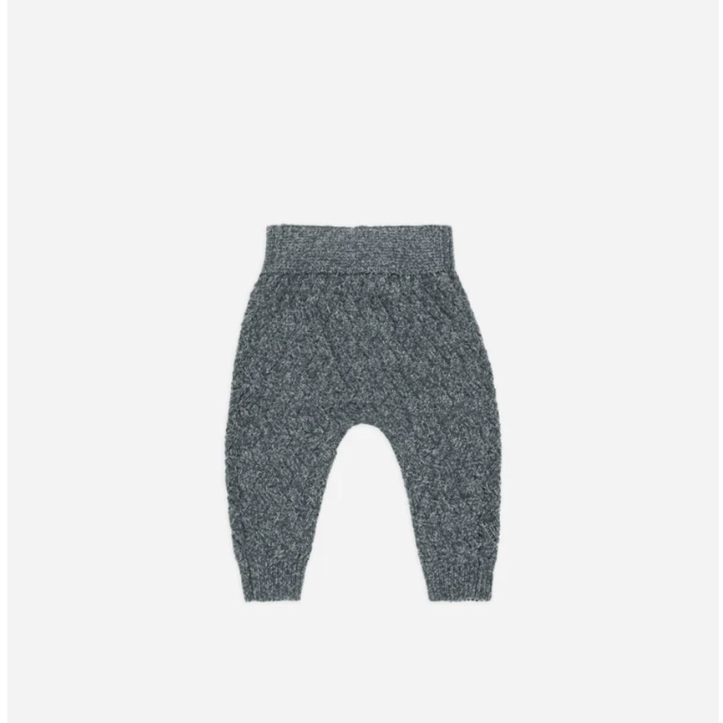 Quincy Mae KNIT PANT || HEATHERED INDIGO