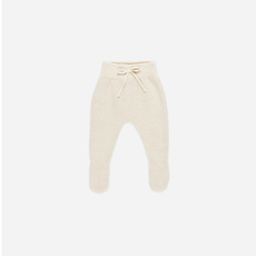 Quincy Mae FOOTED KNIT PANT || NATURAL