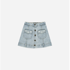 Rylee + Cru Inc. DENVER MINI SKIRT || LIGHT WASHED DENIM