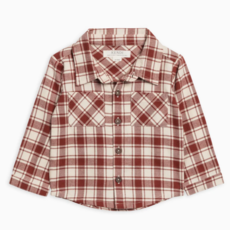 Colored Organics Lev Flannel Long Sleeve Collared Shirt