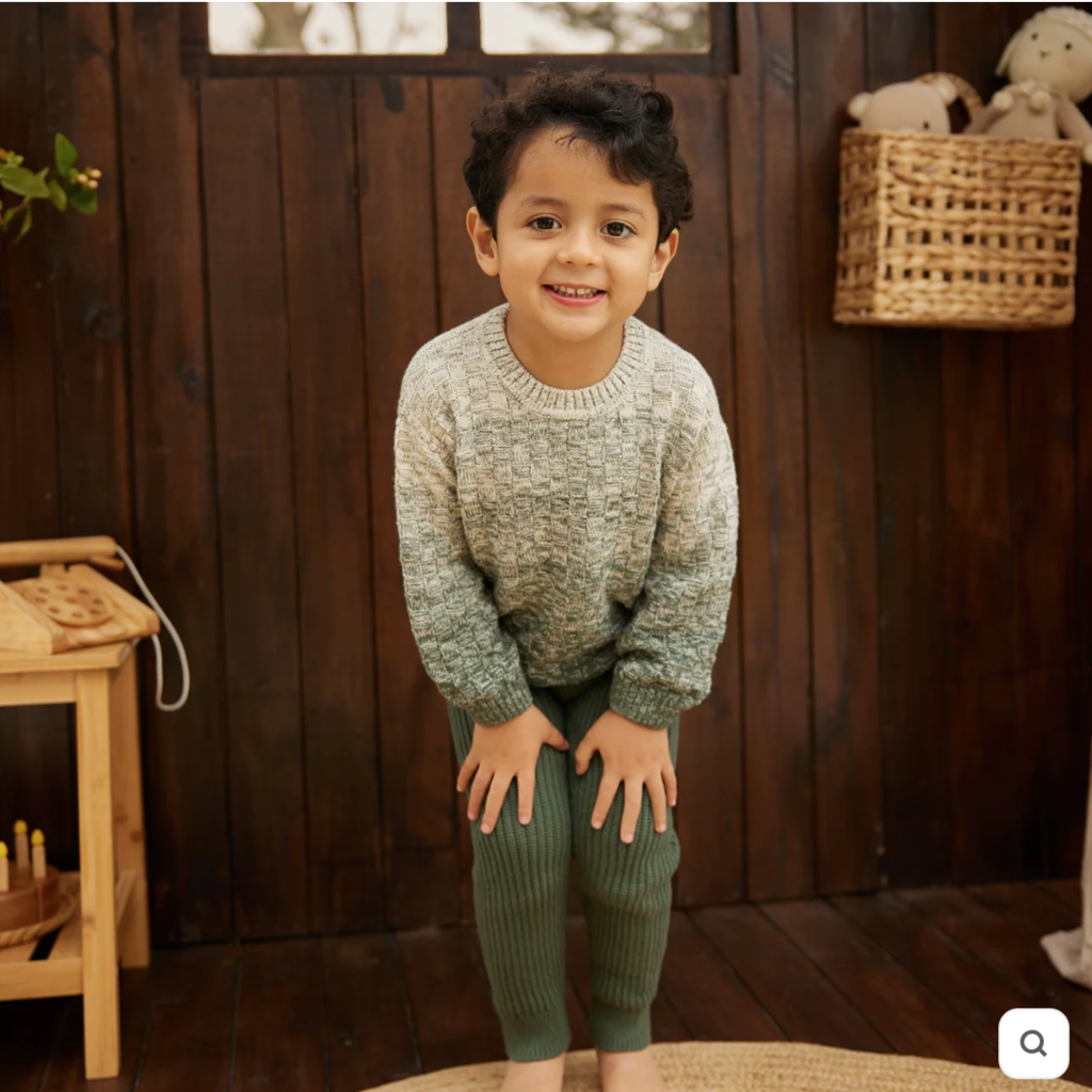 Tun Tun Green Forest Marle Sweater