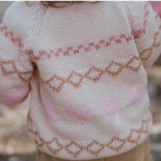 Wild Wawa Intarsia Hearts Cardigan