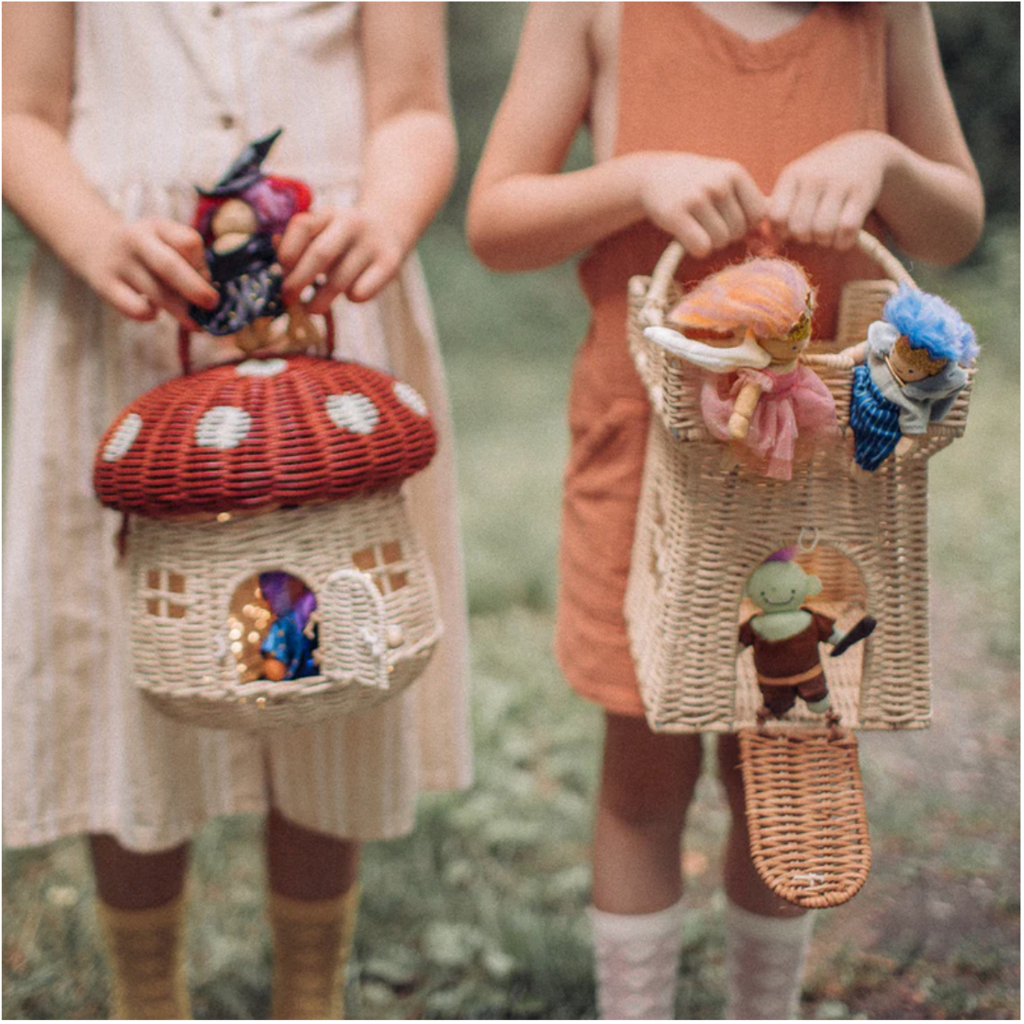 Olli Ella Rattan Castle Bag