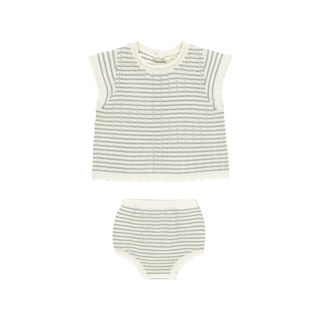 Rylee + Cru Inc. Scallop Knit Baby Set
