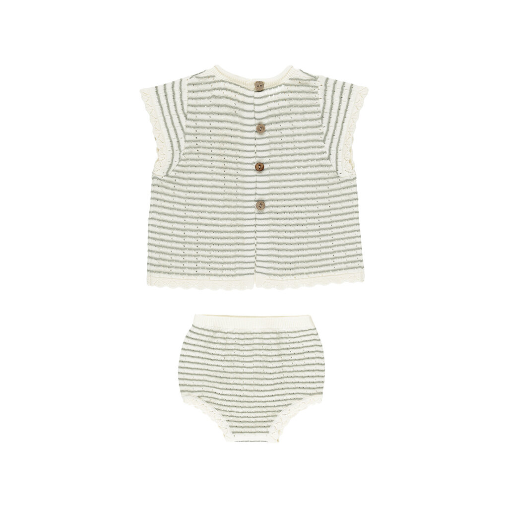 Rylee + Cru Inc. Scallop Knit Baby Set