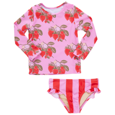 Pink Chicken Girls Rash Guard Set