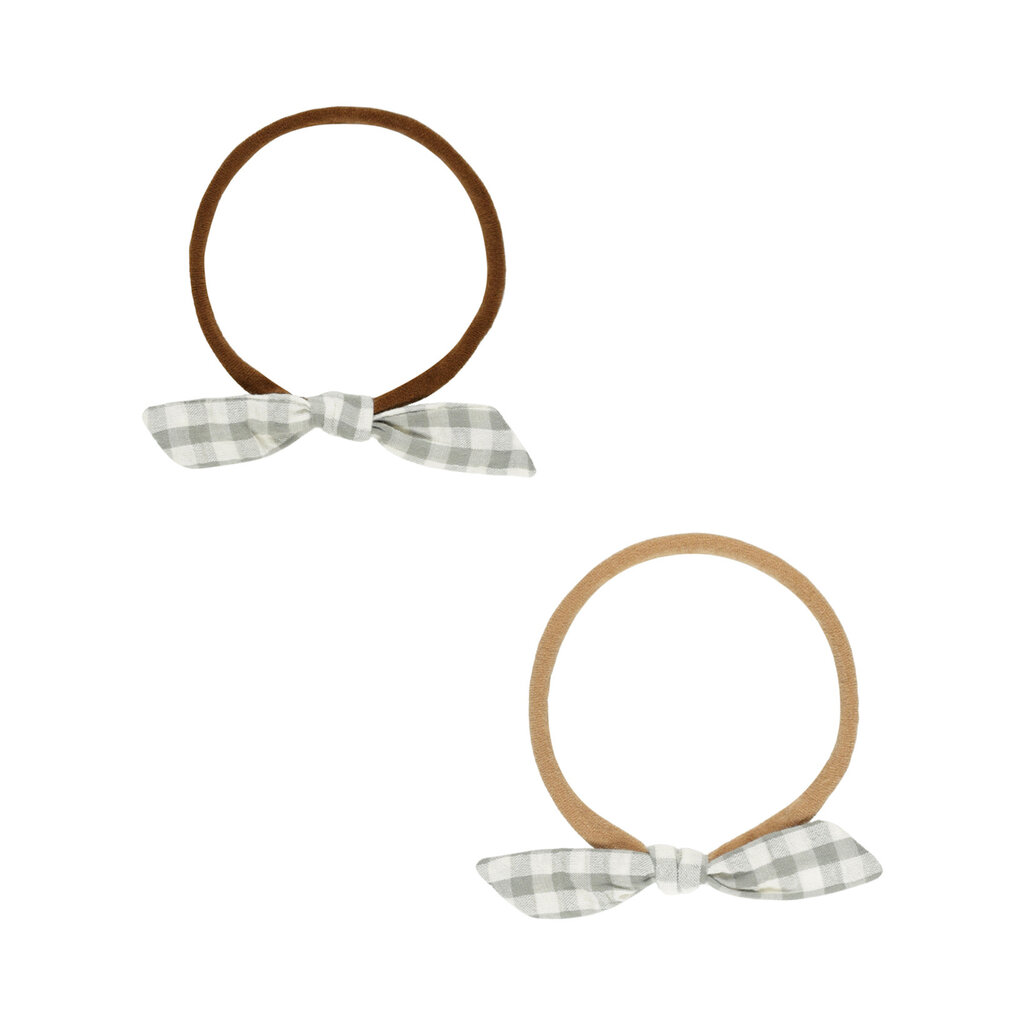 Rylee + Cru Inc. Little Knot Headband || Eucalyptus Gingham O/S