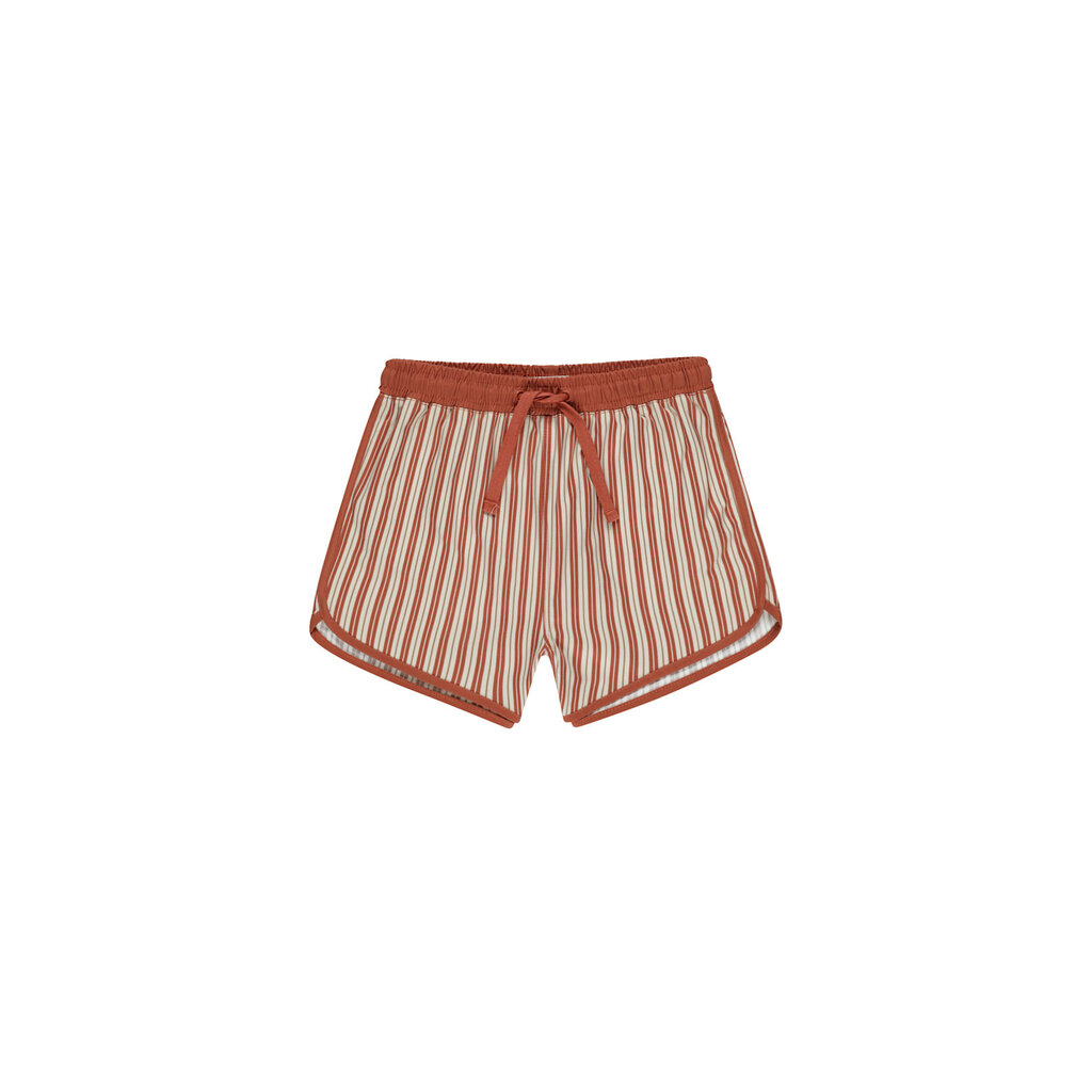 Rylee + Cru Inc. Swim Trunk -Poppy Pinstripe 6-12M
