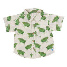 Pink Chicken Baby Boys Jack Shirt - Frogs 6-12M