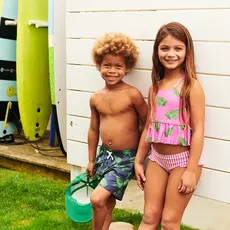 Pink Chicken Boys Swim Trunk