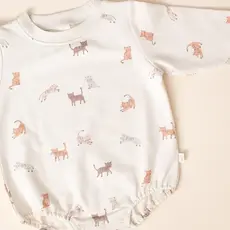 Quincy Mae Crew Neck Bubble Romper