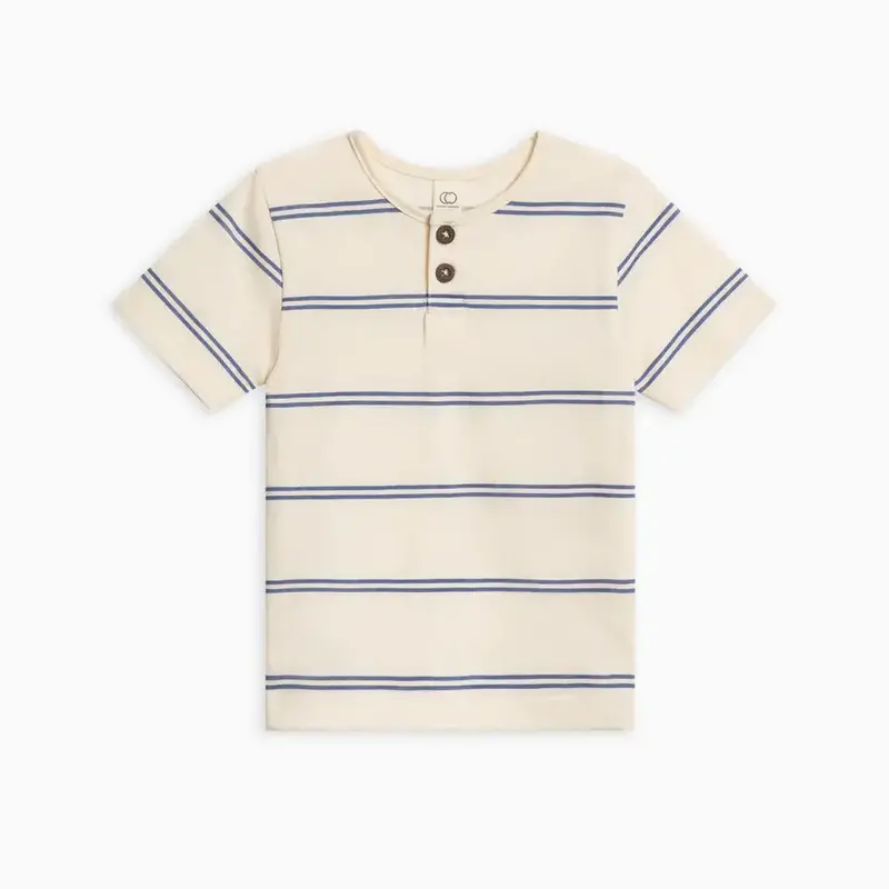Colored Organics Organic Reef Short Sleeve Henley