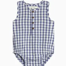 Colored Organics Organic Baby Wren Seersucker Bubble Romper