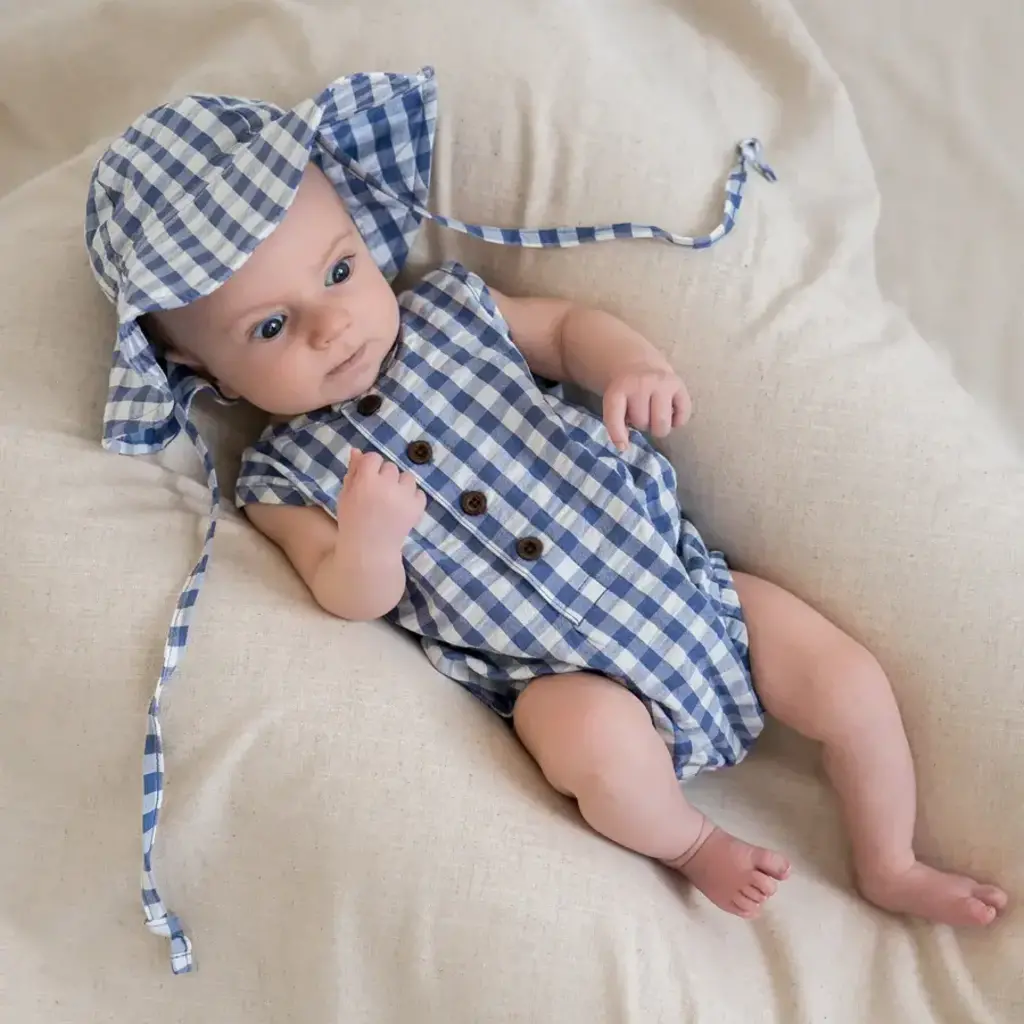 Colored Organics Organic Baby Wren Seersucker Bubble Romper