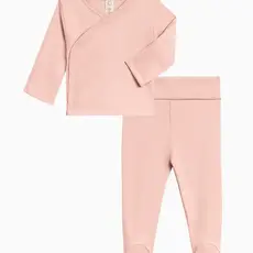 Colored Organics Organic Riley 2 Piece Kimono Wrap Top + Pant Set
