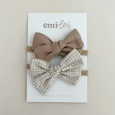 Emi Lei Nylon Stretchy Bow Headband Set